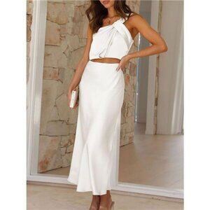 One Shoulder Cami and Skirt Set
